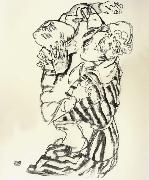 Egon Schiele Aunt and Nephew Spain oil painting artist